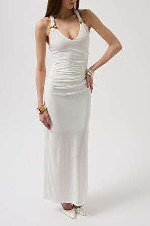 fh fashionhere Aksesuar Detay Maxi Elbise