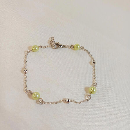 Crystal Atelier İnci Bileklik, İncili Bileklik, Gümüş Kaplama İnci Sıra Bileklik, Barok İnci Bileklik, Kadın İnci Bileklik, Zarif İnci Detay Bileklik, Gümüş Kaplama İnci Modeli Tasarım Bileklik, Zincir Bileklik