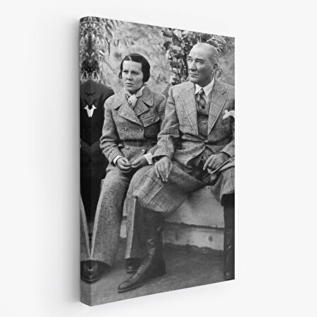 Atatürk Portre Tablosu Mustafa Kemal Atatürk Dikdörtgen Dekoratif Kanvas Tablo-FT-144