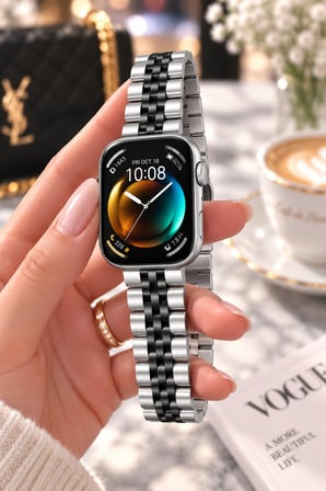 Huawei Watch Fit 3 / Fit 4 / Fit 4 Pro / Fit 5 / Fit 5 Pro Uyumlu Paslanmaz Çelik Metal Kordon Kayış