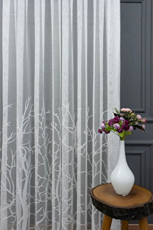 Alt Dal Desen Model Tasarım Ütü Istemez Kırışmaz 1/3kat Pileli Tül Perde