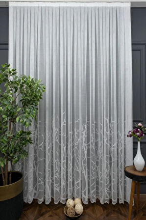 Alt Dal Desen Model Tasarım Ütü Istemez Kırışmaz 1/3kat Pileli Tül Perde