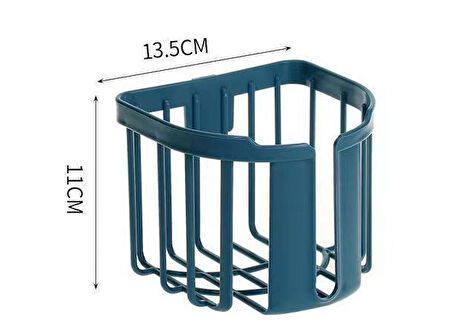 Yapışkanlı Çok Fonksiyonlu Banyo Organizeri Beyaz