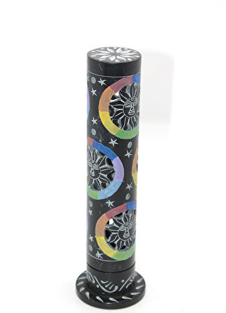 Obsidian Taşı İşlemeli Kule Tütsülük Model 3