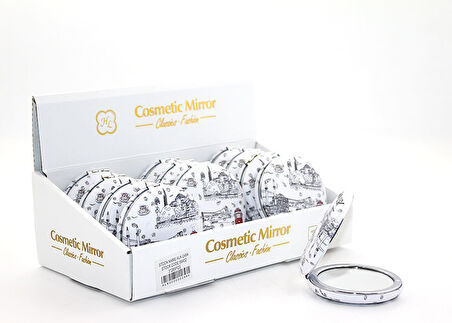 Taşlı İstanbul Tasarımı El Aynası Kalın Model 7