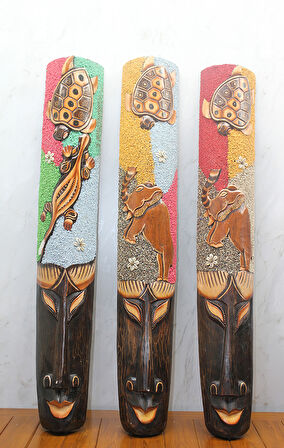 Ahşap Duvara Asmalı 1 Metre Maske