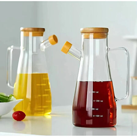 Standlı 2'Li Cam Yağdanlık