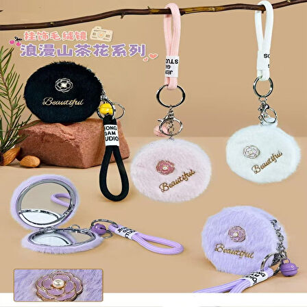 Peluş Tasarımlı Anahtarlık Cep Aynası