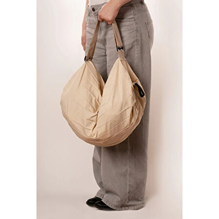 Krem Rengi Katlanabilir Seyahat Çantası