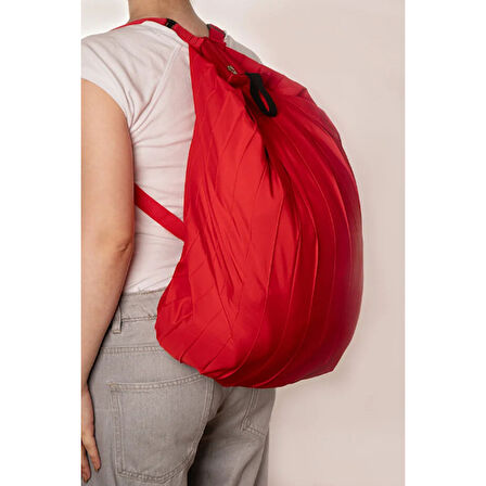 Kırmızı Katlanabilir Seyahat Çantası