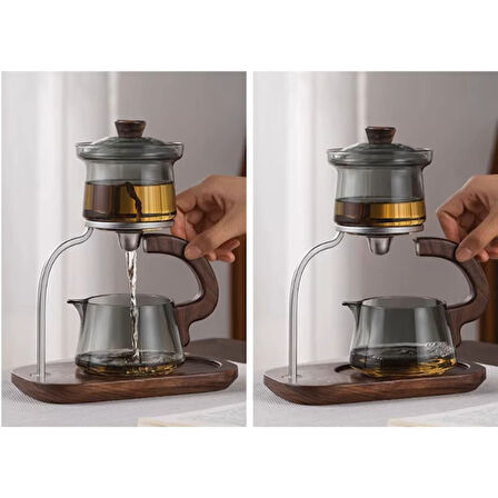 Otomatik Manyetik Borosilikat Demlik Seti