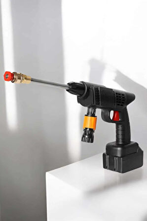 Bahçe Ve Araba Yıkama Tabancası Su Basınçlı Hazneli Bataryalı Oto Yıkama