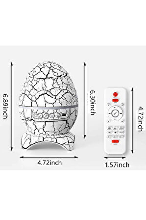 Yumurta Şeklinde Su Dalgalı Bluetooth Speaker Lamba Renkli Şarjlı