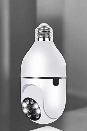 Ampul Görünümlü Güvenlik Kamerası Duylu Wifi Kamerası Dönebilen