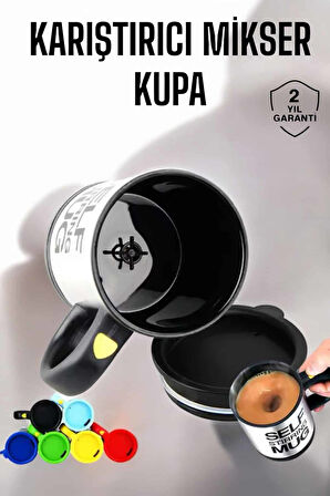Yazılı Kupa Kendi Kendini Karıştıran Mikser Kupa Termos Bardak