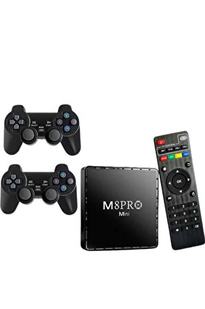 Android Tv Box 2.4G 10K Hd 2Gb Ram 64Gb Hafıza 10000 Oyunlu Konsol Game Stick M8