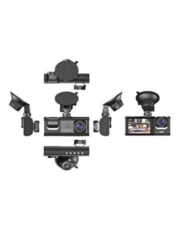 1. 3 Kameralı Full Hd Araç Kamerası – Ön, İç Ve Arka Görüş Ile %100 Kapsama