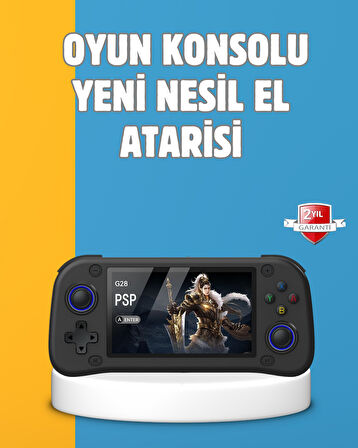 Taşınabilir El Tipi Oyun Konsolu Çoklu Emülatör Destekli 64Gb