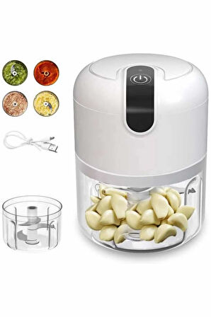 Rondo Doğrayıcı 250 Ml Taşınabilir Usb Şarjlı Pratik El Rondo Blender