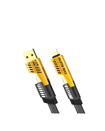 4'Ü 1 Arada Usb Hızlı Şarj Ve Veri Kablosu – 65W Güç, Çoklu Bağlantı, 1.2M