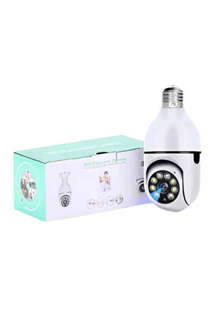 Wifi Güvenlik Kamerası 360 Derece Dönebilen Harekete Duyarlı Gece Görüşlü Ampul