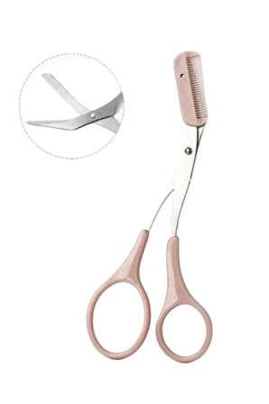 2'Li Kaş Bakım Seti Taraklı Kaş Makası Ve Kaş Usturası Kaş Şekillendirici