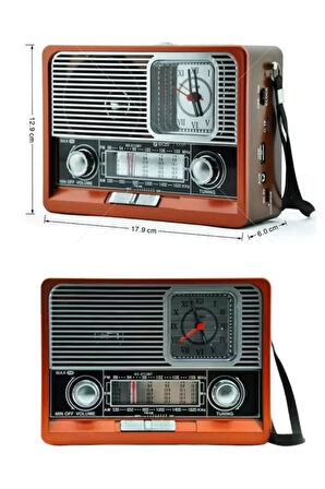 Nostaljik Radyo Taşınabilir Bluetooth Bağlantılı Hoparlör Radyo