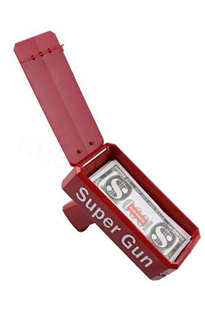 Kırmızı Çocuklara Özel Para Fırlatma Makinesi Para Saçma Tabancası