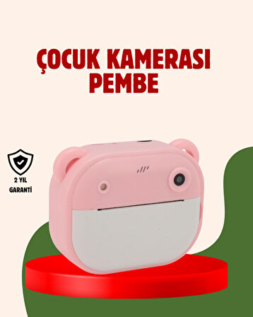 Çocuklar İçin Şipşak Yazıcı Kamera 24Mp Hd Çift Lensli Termal Baskılı