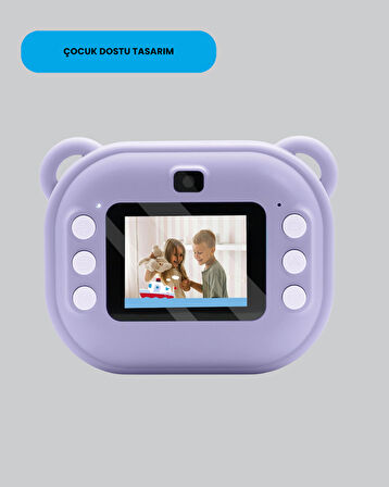 Termal Baskı Özellikli Mini Kamera Mor