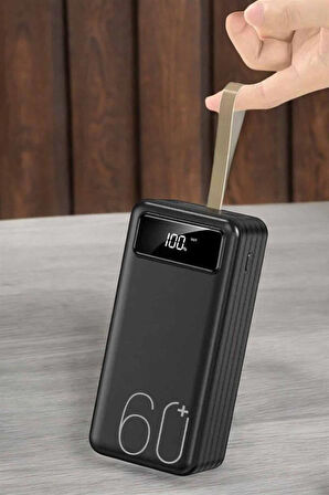 60.000 Mah Dijital Göstergeli 4 Portlu Taşınabilir