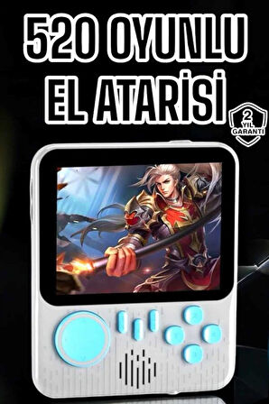 Mini Atari El Atarisi 3.5 Inç Ekran Çift Konsol 666 Adet Oyun Gameboy El Atarisi