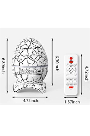 Yumurta Şeklinde Su Dalgalı Bluetooth Speaker Lamba Renkli Şarjlı