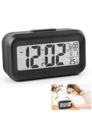 Dijital Işıklı Alarmlı Çalışma Masası Ekran Pilli Çalar Saat