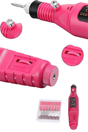 Elektrikli Profesyonel Manikür Pedikür Seti Değiştirilebilir Başlık Seçeneği