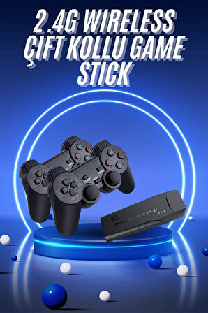 Game Stick Çift Kol Kablosuz Atari Oyun Konsolu 2.4G Uyumlu