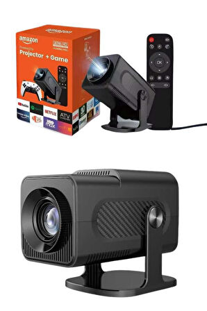 4K Android Wi-Fi Çift Kollu Projeksiyon Game Box Kumandalı Taşınabilir