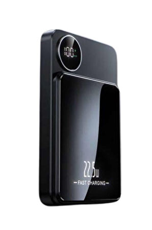 10.000 Mah 22.5 Watt Hızlı Şarj Göstergeli Kablosuz Taşınabilir Şarj