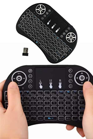 Mini Klavye Pc Ledli Mouse Rgb Mouse Bluetooth Usb