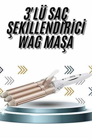 Wag Maşa Profesyonel Saç Şekillendirici İyon Özellikli Isı Kademeli