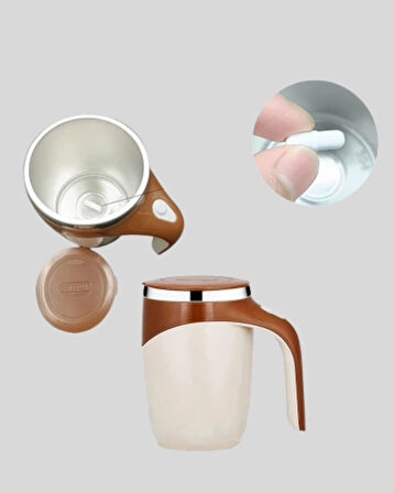 Paslanmaz Çelik Şarjlı Karıştırma Kupa – Otomatik Manyetik Blender Fincan