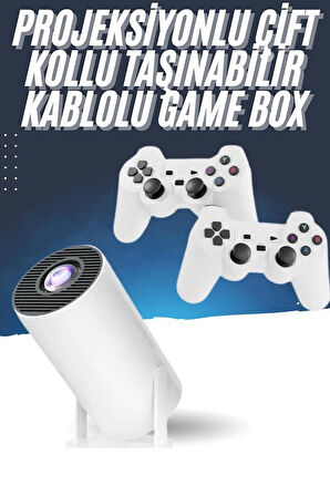4K Wireless Çift Kollu Kumandalı Oyun Projeksiyonu Video Oyunu