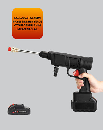 48V Şarjlı Basınçlı Yıkama Tabancası Köpük Ve Çift Nozul 2025 Model