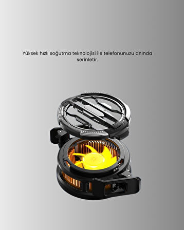 Rgb Işıklı Sessiz Fanlı Telefon Soğutucu