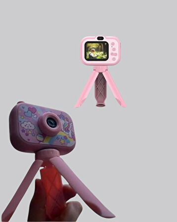 1080P Hd Çocuk Vlog Kamerası – Tripod Ve Eğitici Oyunlarl