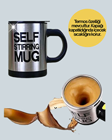 Kendi Kendini Karıştıran Termos Kupa – Pratik, Güçlü Motorlu Ve Termos Özellikli