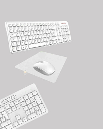 Kablosuz Klavye Ve Mouse Seti - Ergonomik Tasarım, Sessiz Kullanım, Geniş Uyumluluk