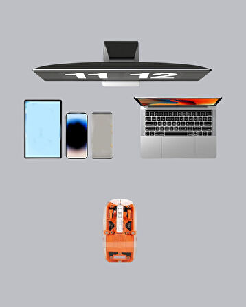 Sessiz Ve Ergonomik Kablosuz Fare - 30 Gün Kullanım, 2 Modlu Bağlantı