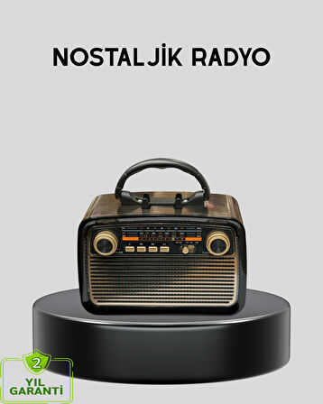 Led’Li Nostaljik Bluetooth Hoparlör – Tasarım, Ahşap Doku