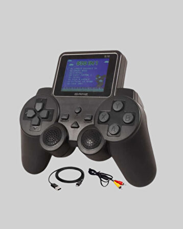 500 Oyunlu Nostaljik El Tipi Oyun Konsolu, Taşınabilir Şarjlı Cihaz, Renkli Ekran Ve Tv Destekli